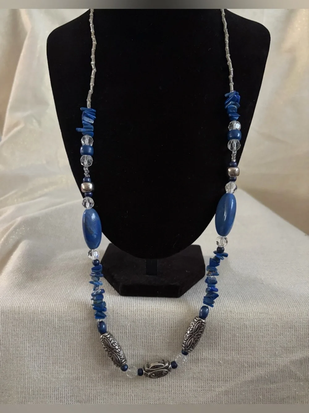 Blue Beaded Women’s Necklace